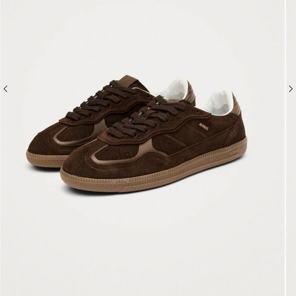 ALOHAS TB.490 RIFE CHOCOLATE BROWN LEATHER SNEAKERS